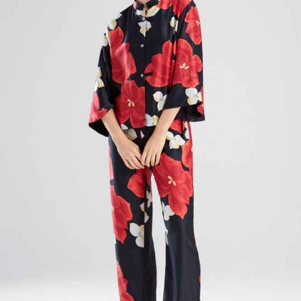 Natori Ginzo Floral Satin Pajamas